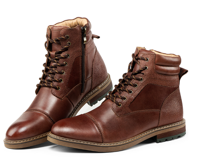 Men's Casual Leather Martin Boots Image 3