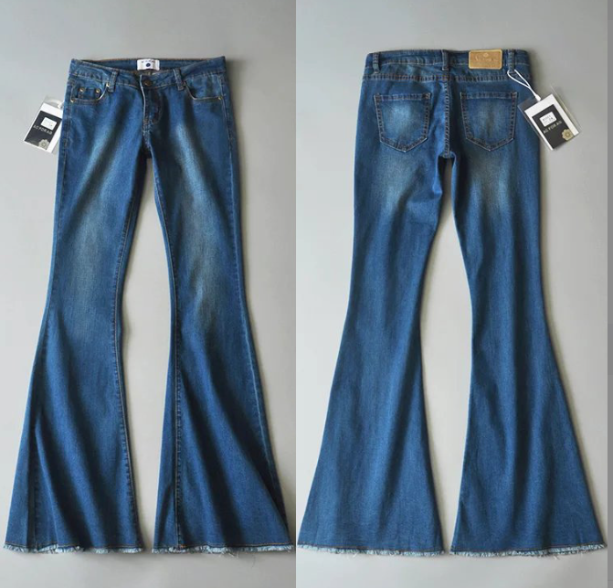 Flare Denim Pants - Dark Blue