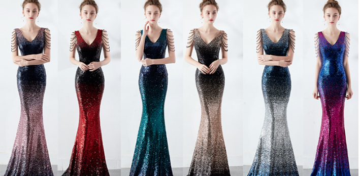Mermaid Silhouette Evening Dress
