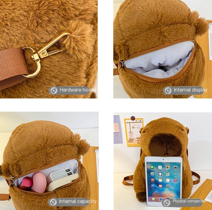 Kawaii Capybara Plushie Bag Style 4