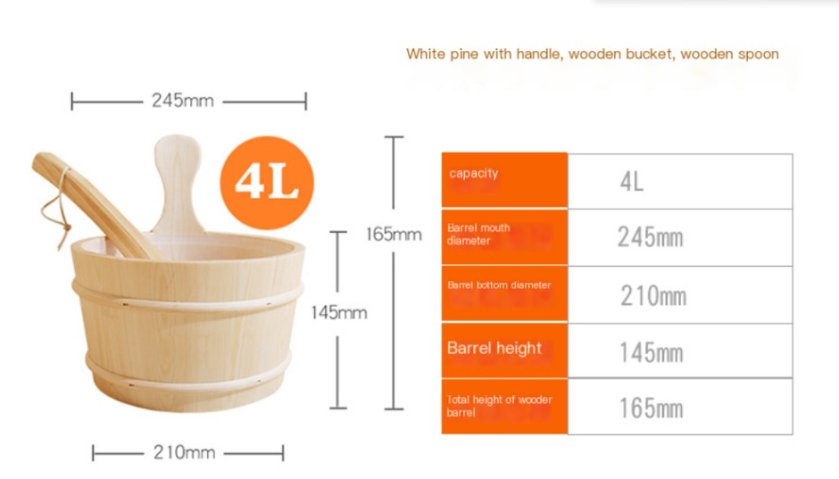 Sauna Wooden Bucket