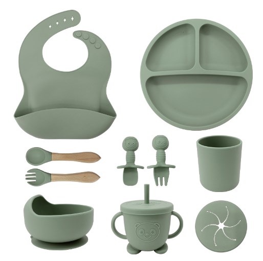 Baby Silicone Tableware Set Color 4