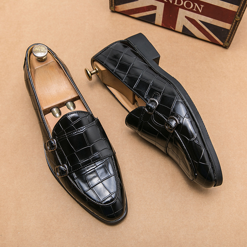 Men's Casual Leather Slip-On Shoes - Detailed View