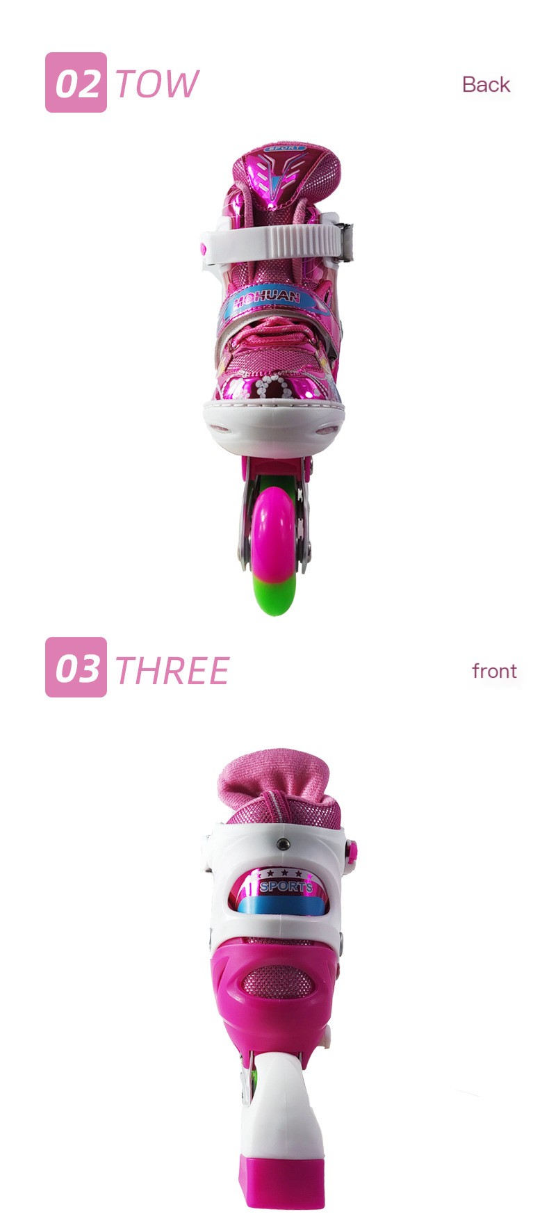 Men's and women's cartoon children's cartoon stitch skates straight row with wings single row roller skates roller skates