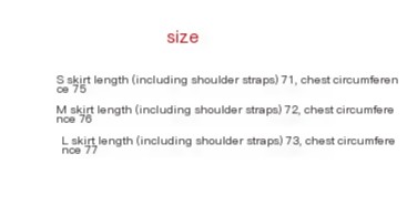 Dress Size Chart