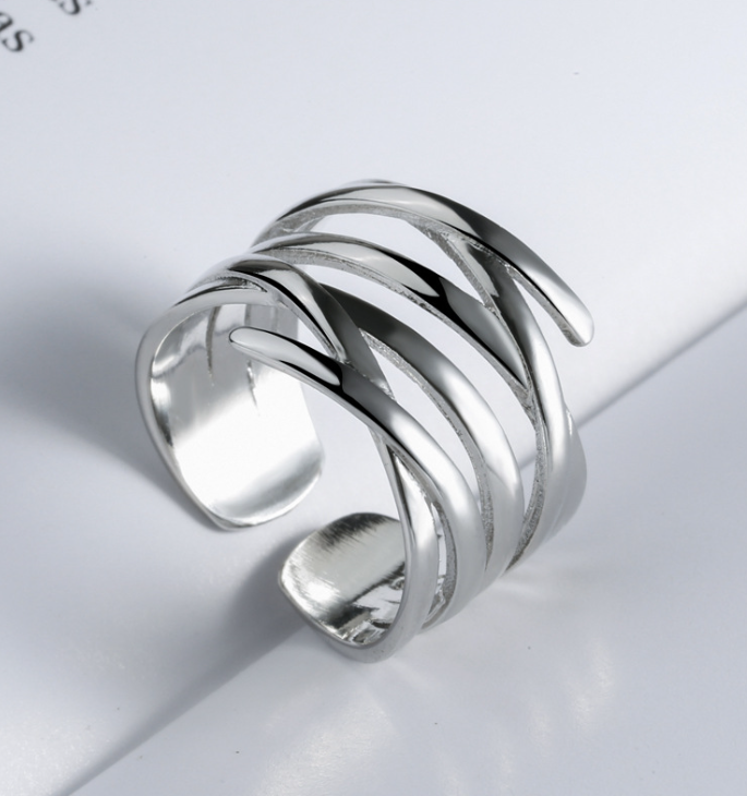Hexagon Ring Silver