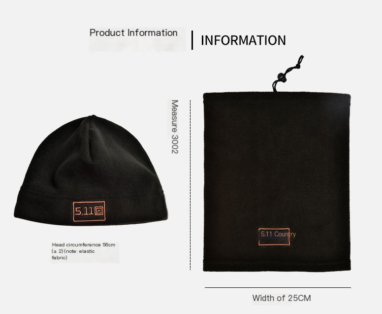 Different views of the Tactical Warm Collar Fleece Cap