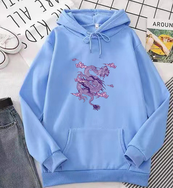 Purple Dragon Hoodie Detail
