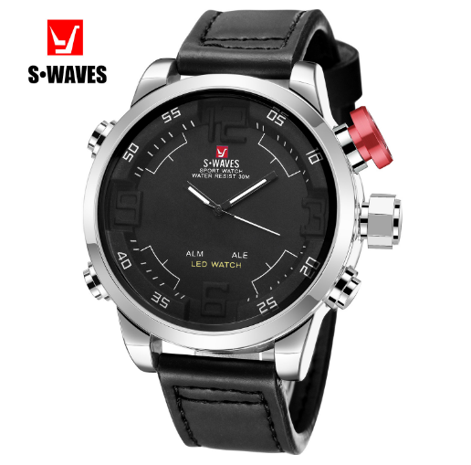 WAVES Men's Watch - Black Blue