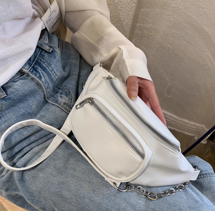 Trendy Chest Bag White