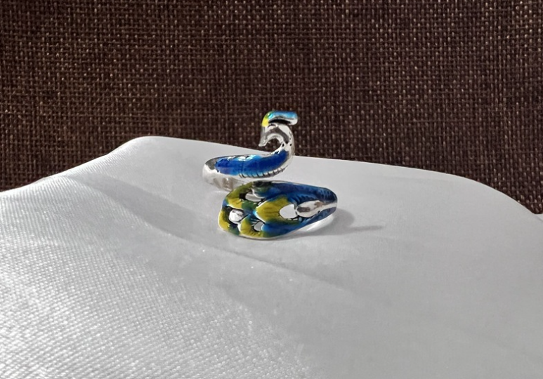 Anillo de pavo real vintage, imagen 5