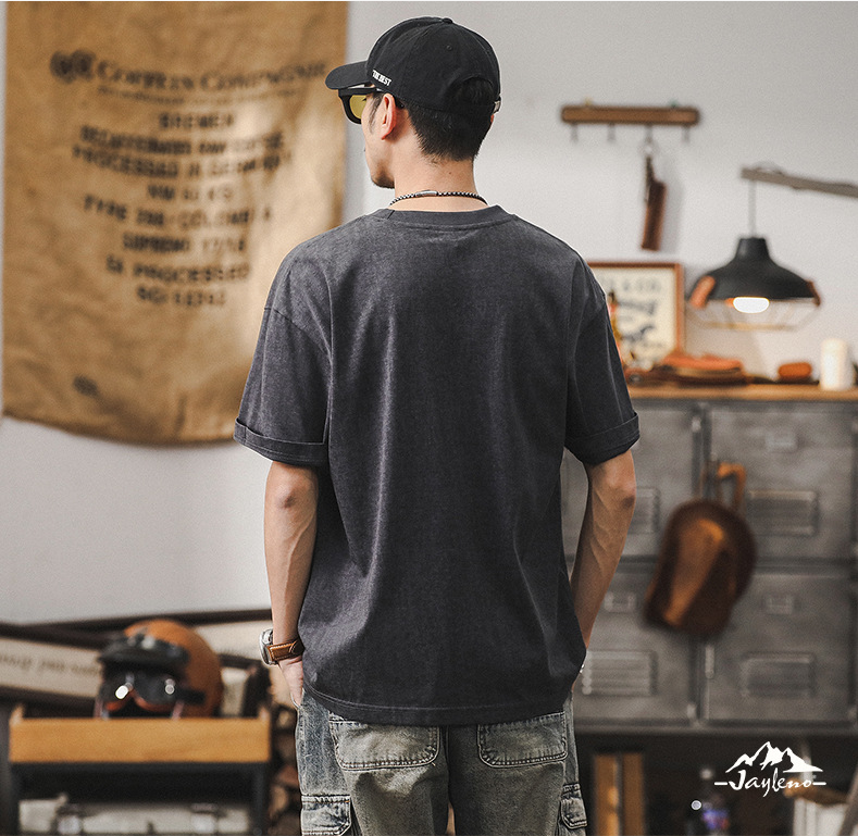 Gray T-Shirt Back View