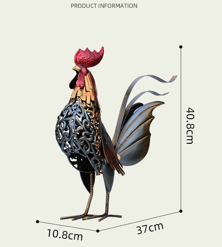 Metal Rooster Decor