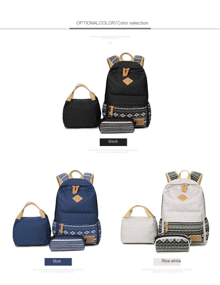 College style backpack - Blue