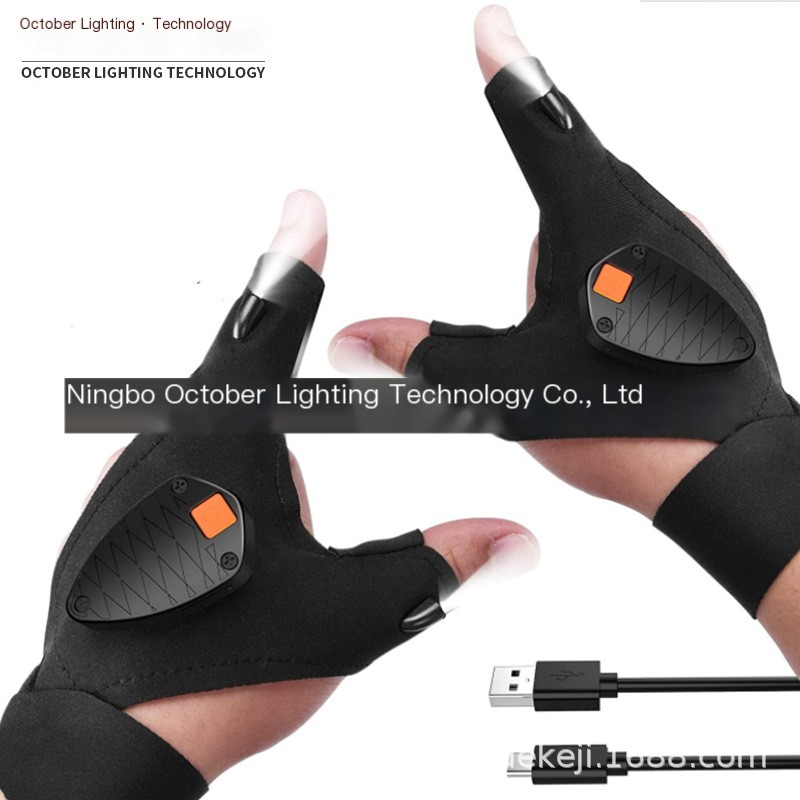 LED Finger Light Gloves Image 1