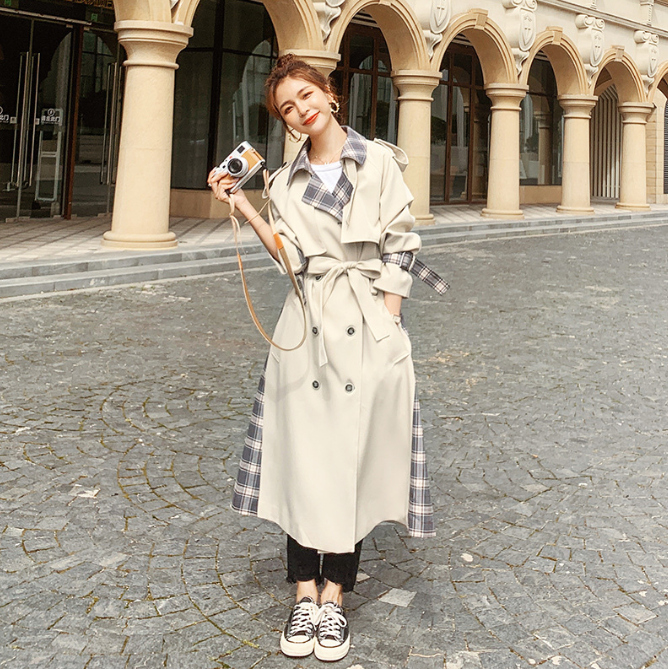 Trench Coat and Plaid Skirt Set Image 5