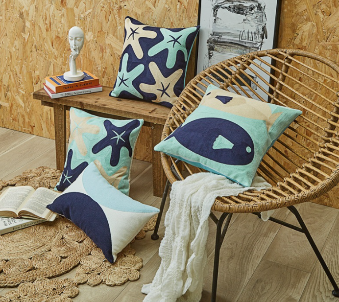 Coussin Bord de Mer Brodé Image 4