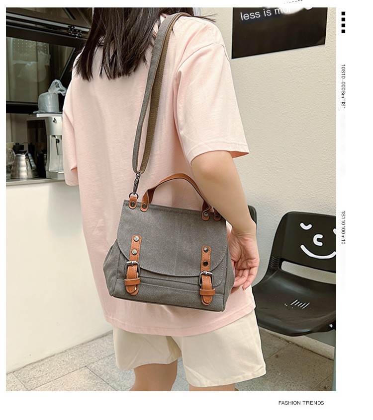 Retro British Style Canvas Crossbody Bag Collection