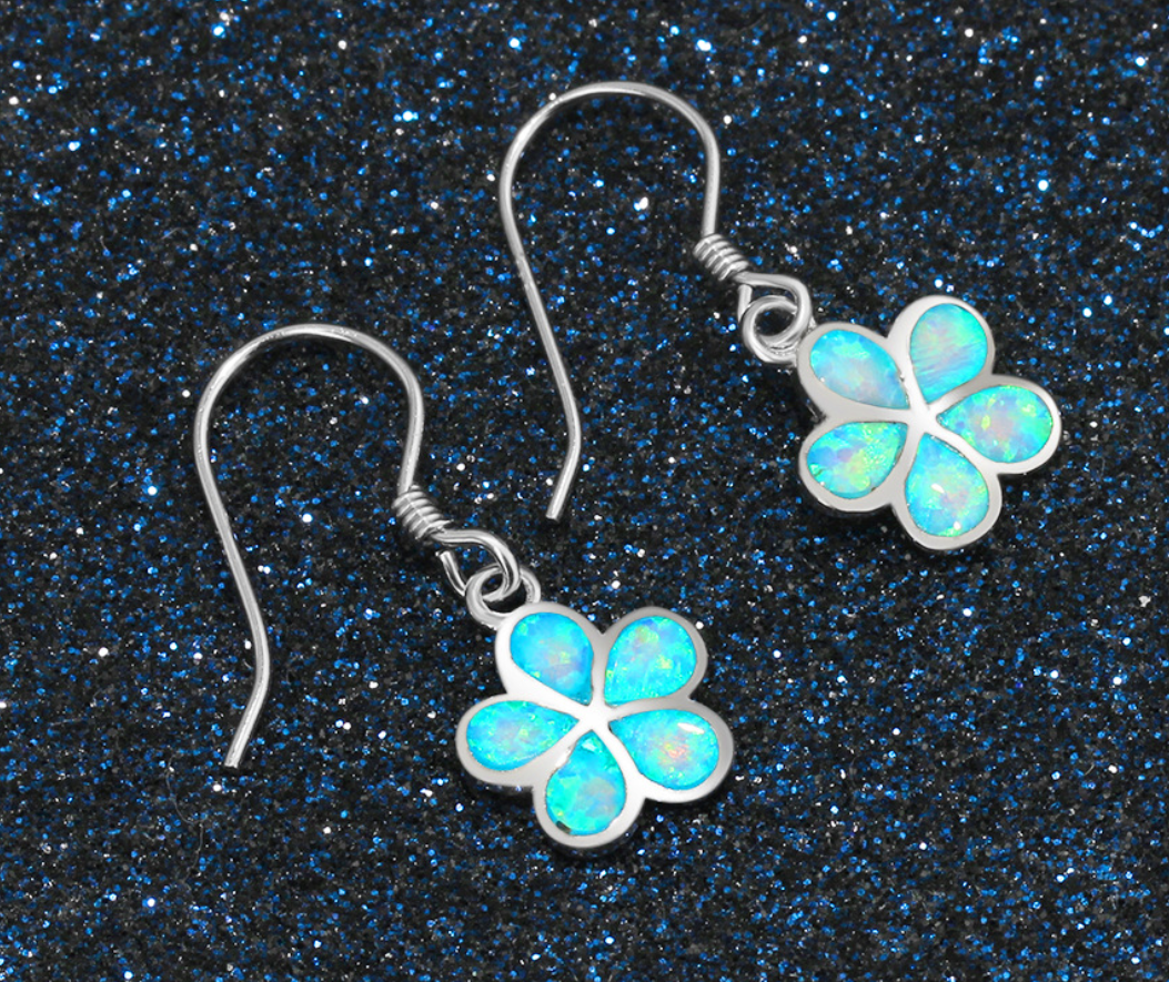 Flower Gemstone Earrings - Image 2