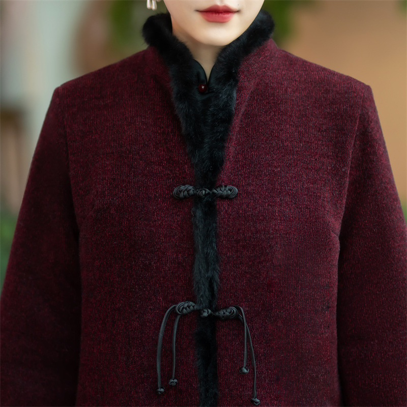 High End Rex Rabbit Woolen Coat Image 6