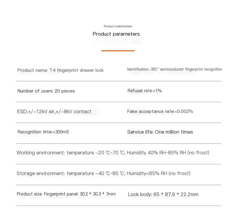 Smart Fingerprint Drawer Lock