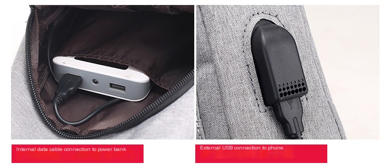 Men's Chest Bag Trendy USB