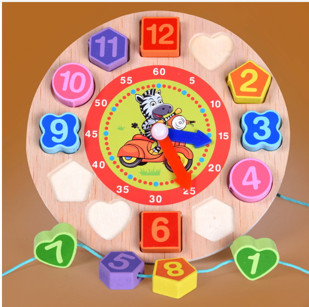 Digital Beaded Clock Toy - Tiger Design