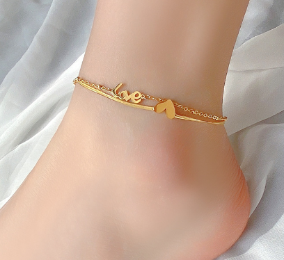 Geometric Circle Anklet