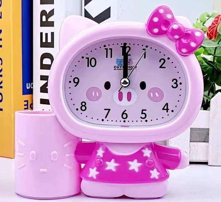 Male and female students innovative creative pen holder bee alarm clock bedside children cartoon bear fashion cute alarm clock