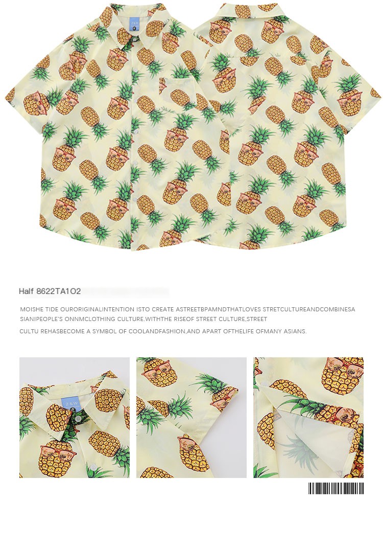 Pineapple Print Blouse 2