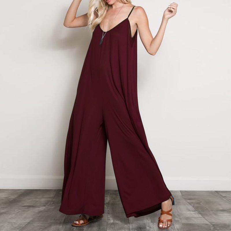 Stylish V-neck backless jumpsuit image 4