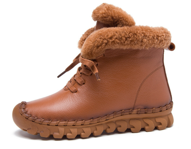 Brown Casual Fringe Boots