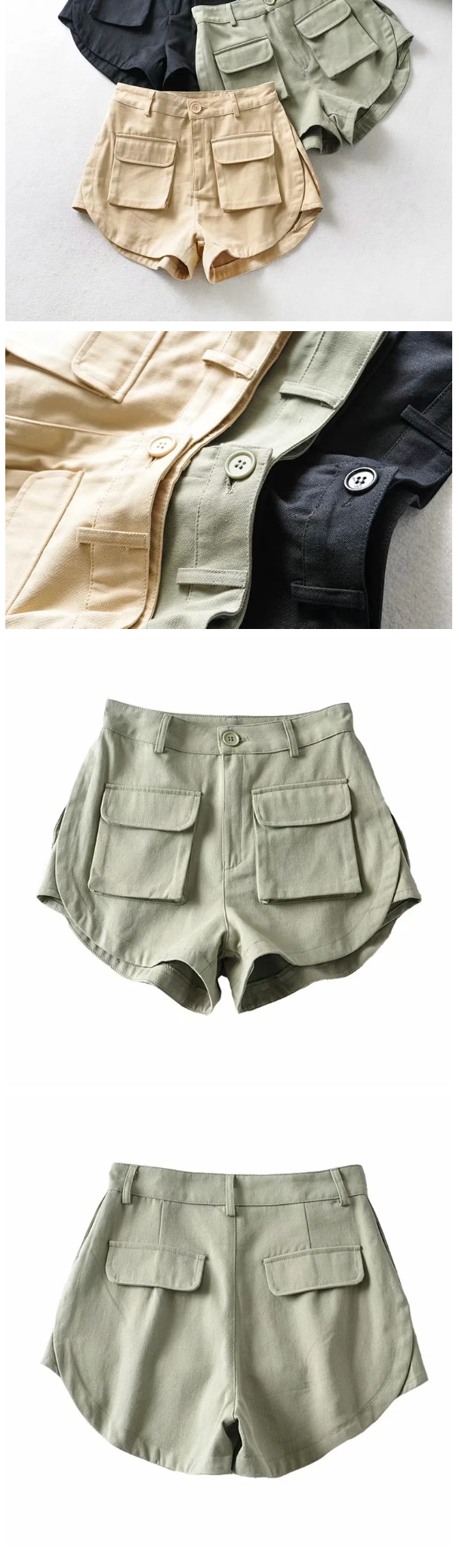 White Denim Shorts Image 2