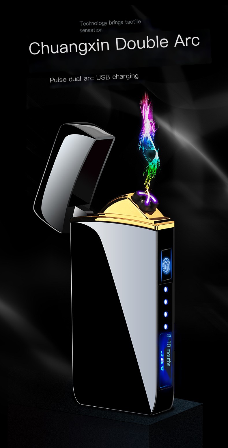 Electric Plasma Arc Lighter - Black Design - Touch Sensing Technology HS:9613800000 Age:Adult Gender:Unisex Origin:CN
