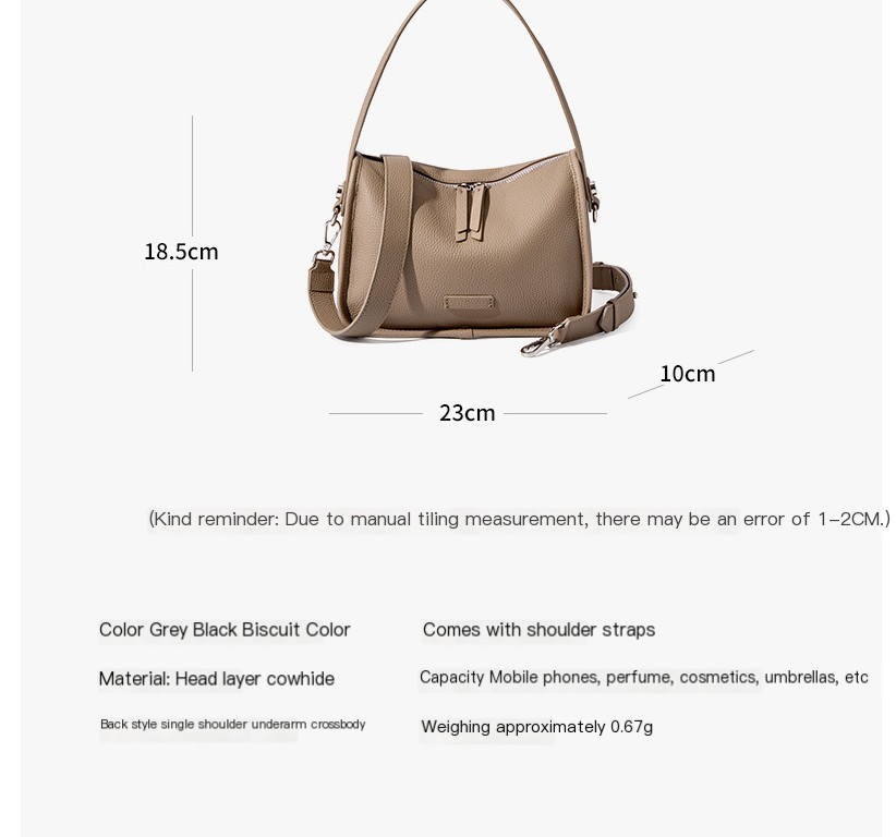 Stylish and Functional Cowhide Pillow Bag
