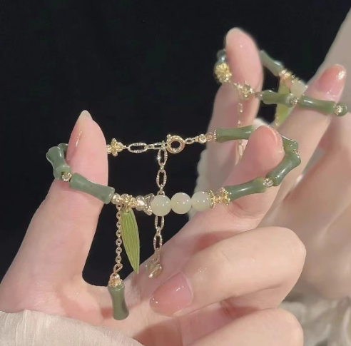 Close-up of the natural jade