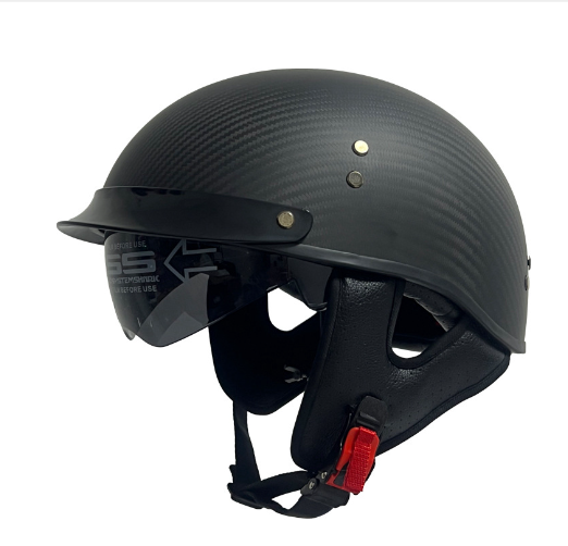 Classic Carbon Fiber Half Helmet Image 1