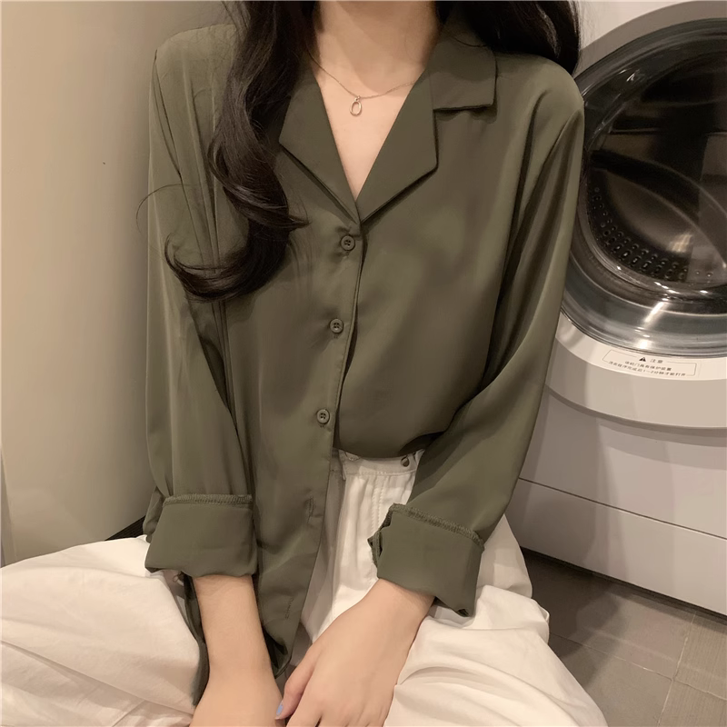Chiffon Long Sleeve Shirt Outfit