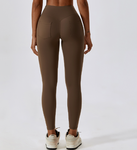 High Waist Legging Pants With Pocket - Gamborini