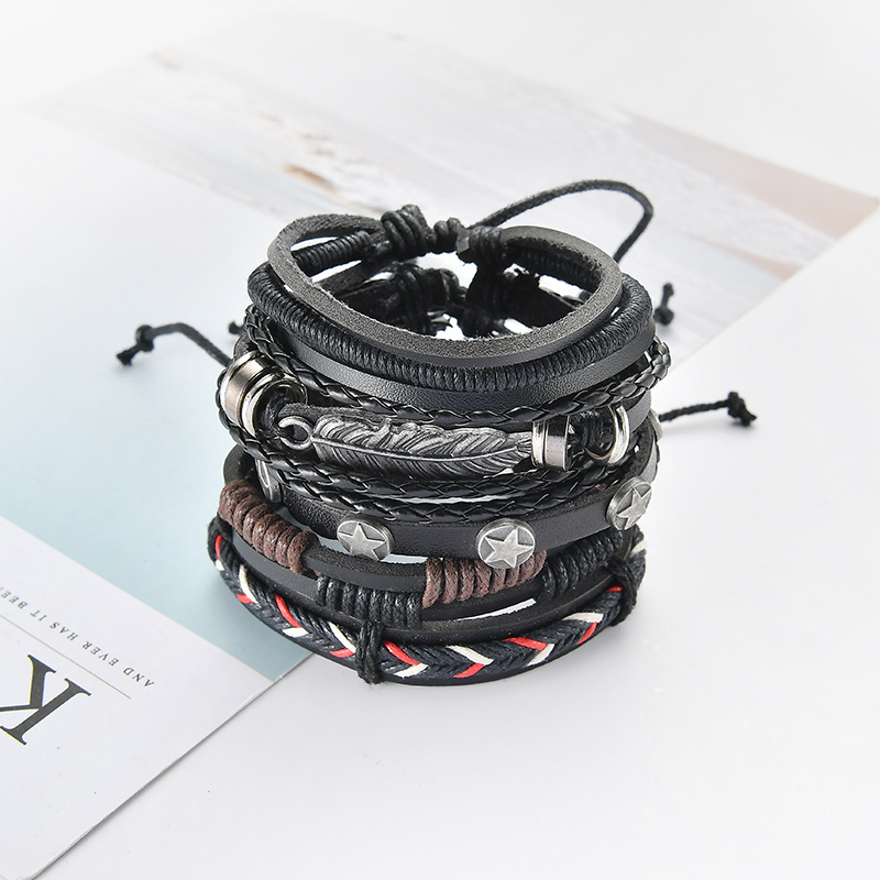 Vintage Multilayer Cowhide Punk Bracelet