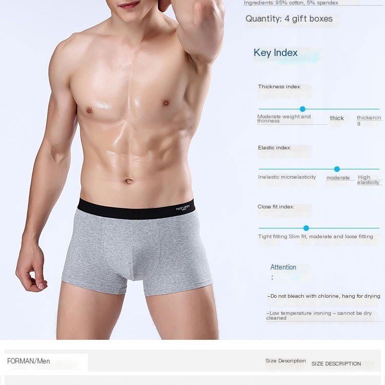 Men's Cotton Boxed Underwear