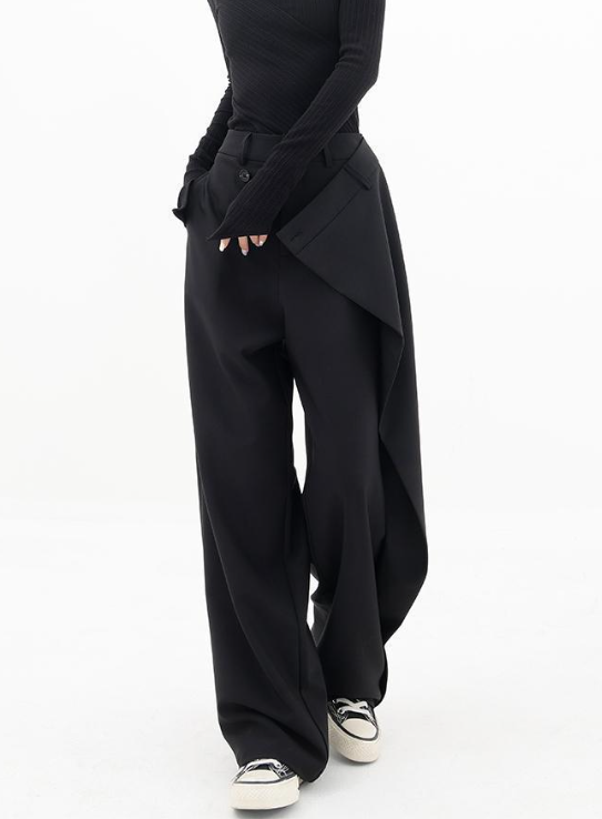 Asymmetrical Baggy Pants Image 2