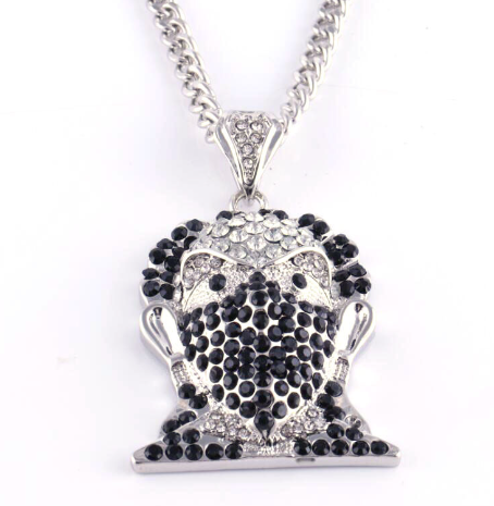 Masked Figure Pendant Necklace