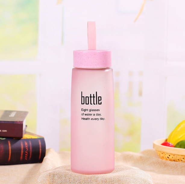Frosted Plastic Water Bottle Image 2