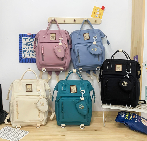 Double Zipper Multifunction Women Backpack