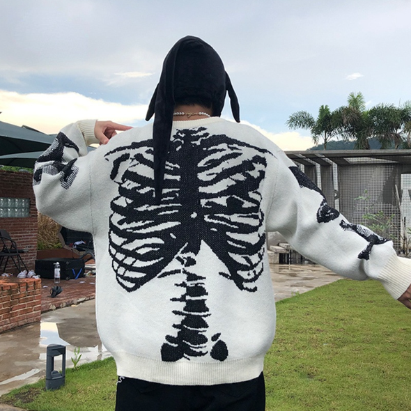 Skeleton Patch Embroidery Sweatshirt 5