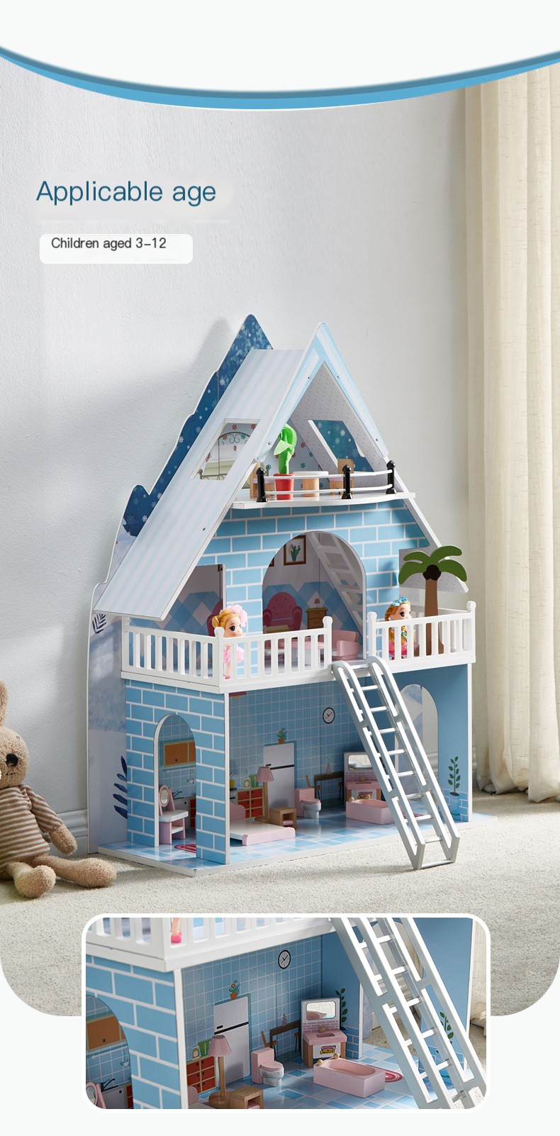Wooden Dollhouse Interior