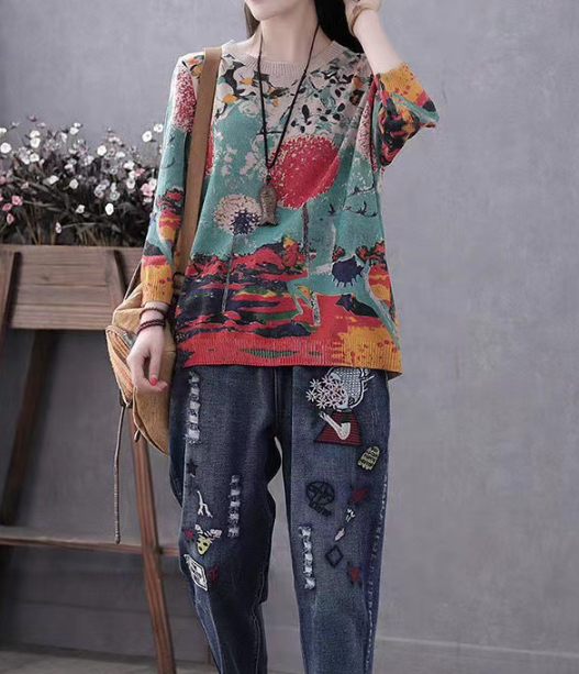 Coffee Knitted Cotton Top