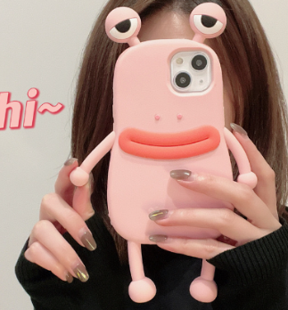 3D Silly Frog Phone Case Back View