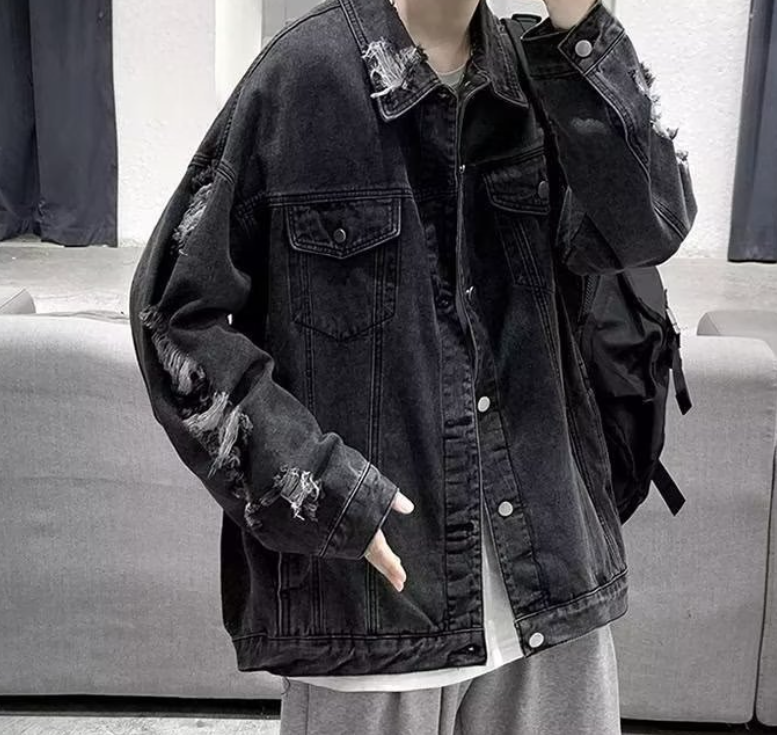 2020潮牌油画高街夹克 side view